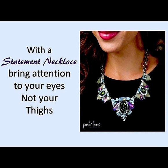 Park Lane Demi Statement Necklace Fiery Green “Opal” Amethyst, Mother of Pearl - Picture 3 of 15